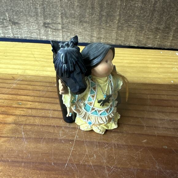 Friends Of The Feather - "She Who Reins Power" - Enesco 1996 Black Horse - Picture 4 of 5